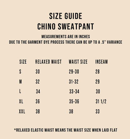 Organic Cotton Chino Sweatpant Marina