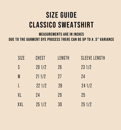 Organic Cotton Classico Sweatshirt Pasta