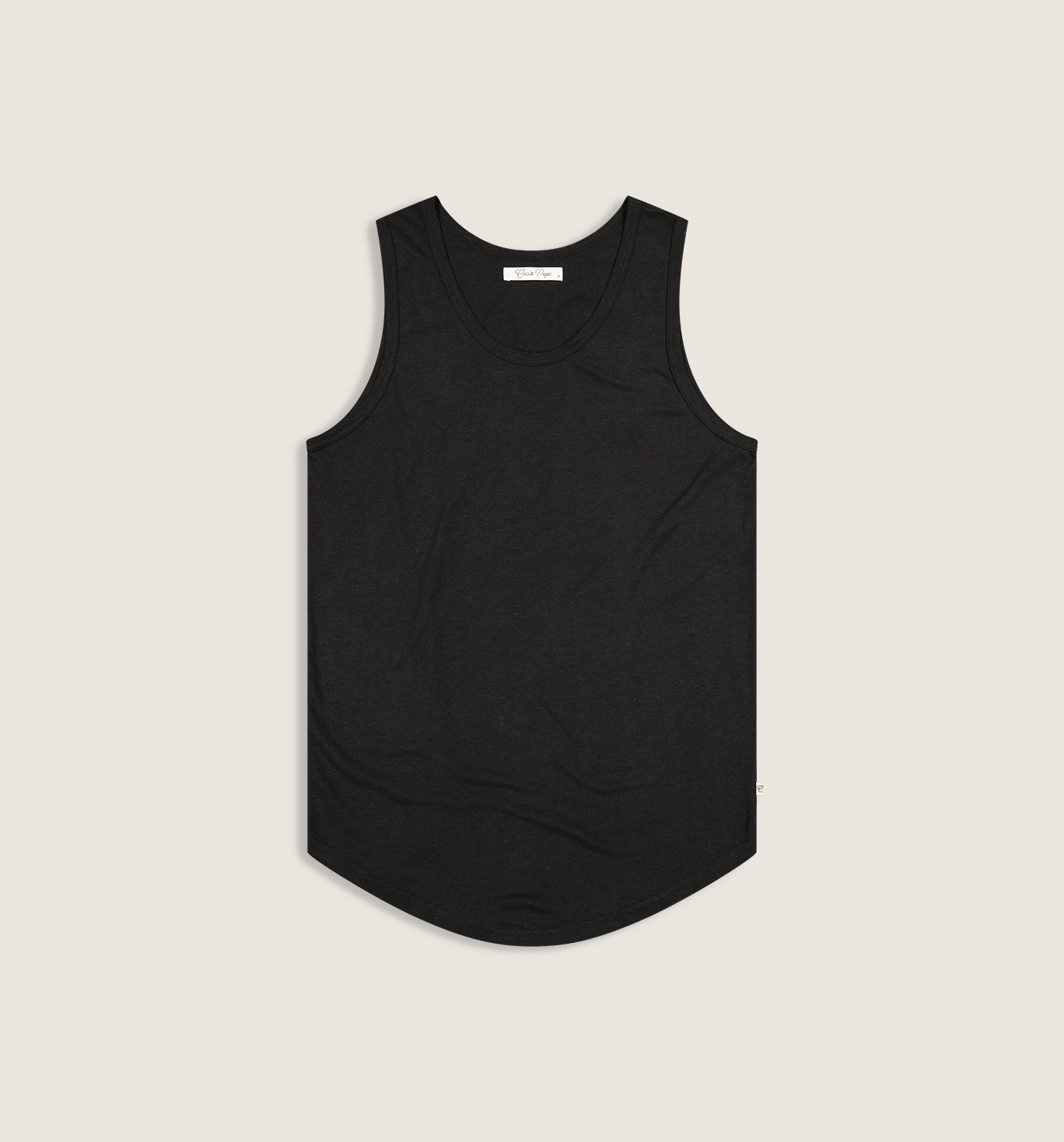 Hemp Cotton Camisa Tank Top Black