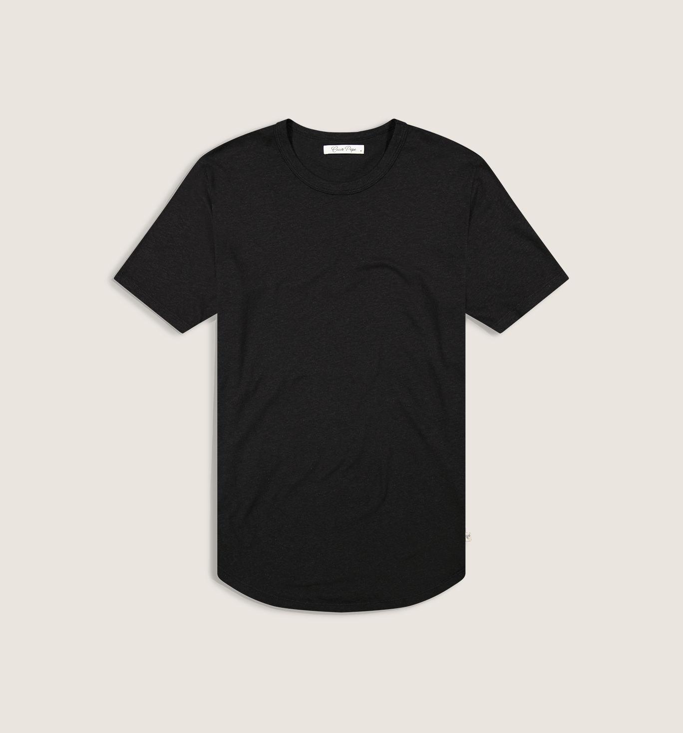 Hemp Cotton Camisa Crew Black