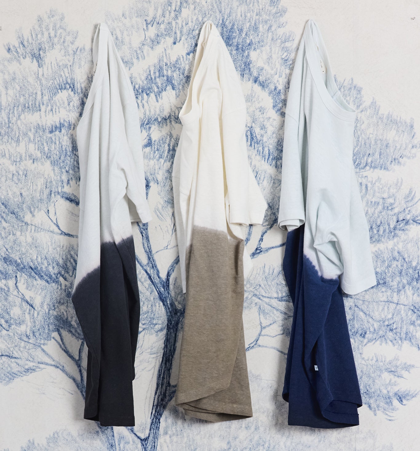 Dip Dyed Organic Hemp Cotton Camisa Crew Black