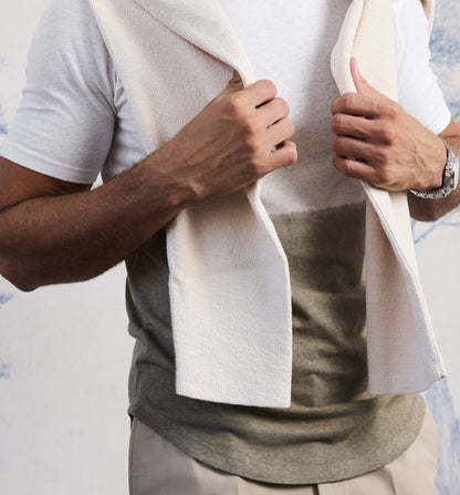 Dip Dyed Organic Hemp Cotton Camisa Crew Honey