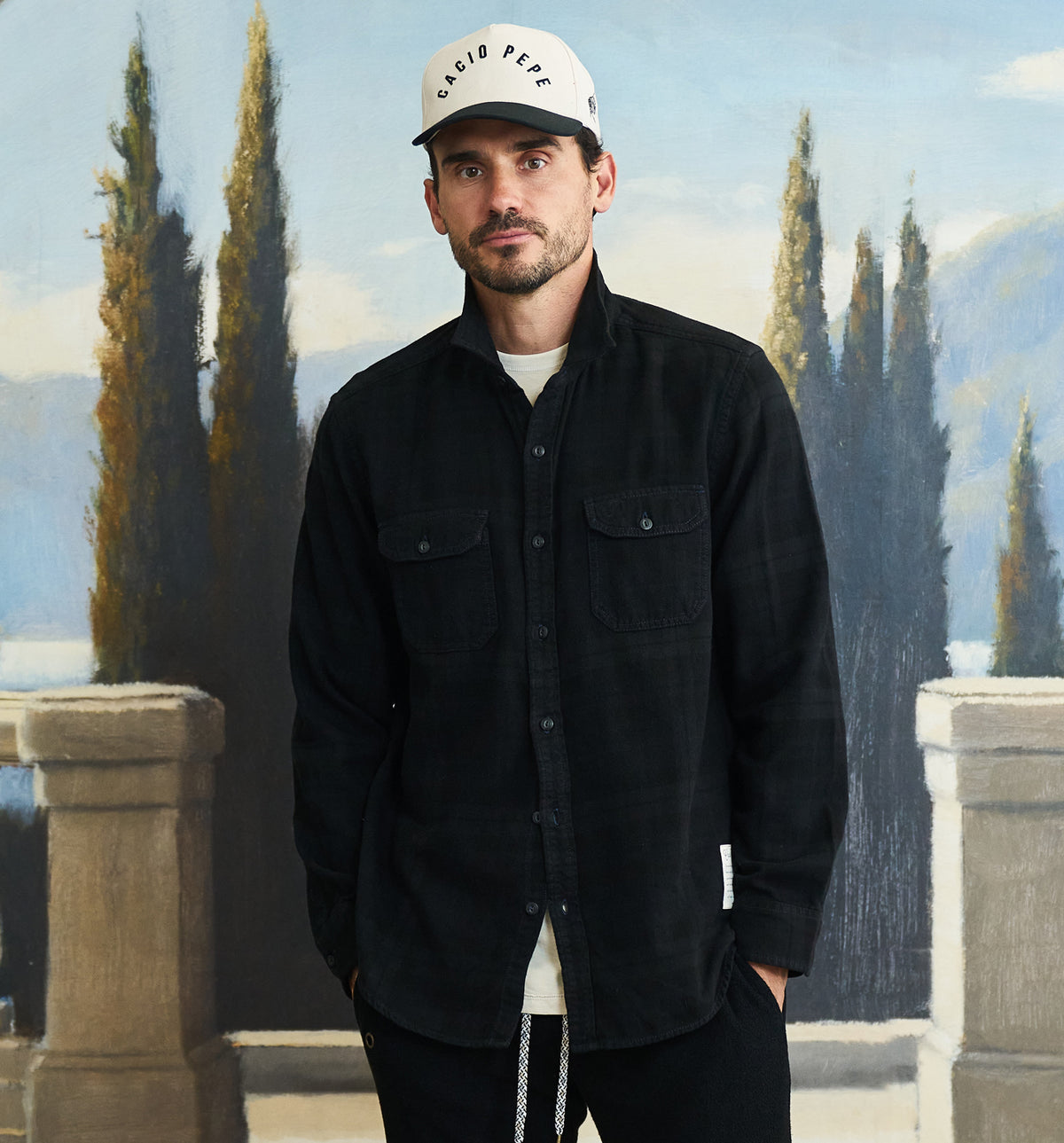Overdyed Vintage Arch Logo Flannel Black
