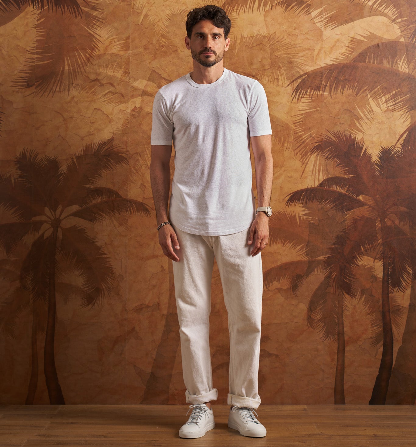 Hemp Cotton Camisa Crew White