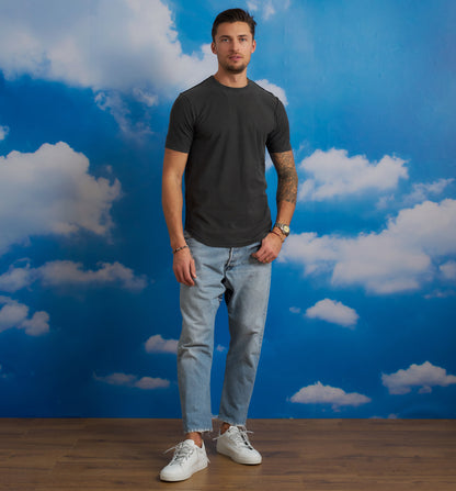 Organic Cotton Inside Out Camisa Crew Black