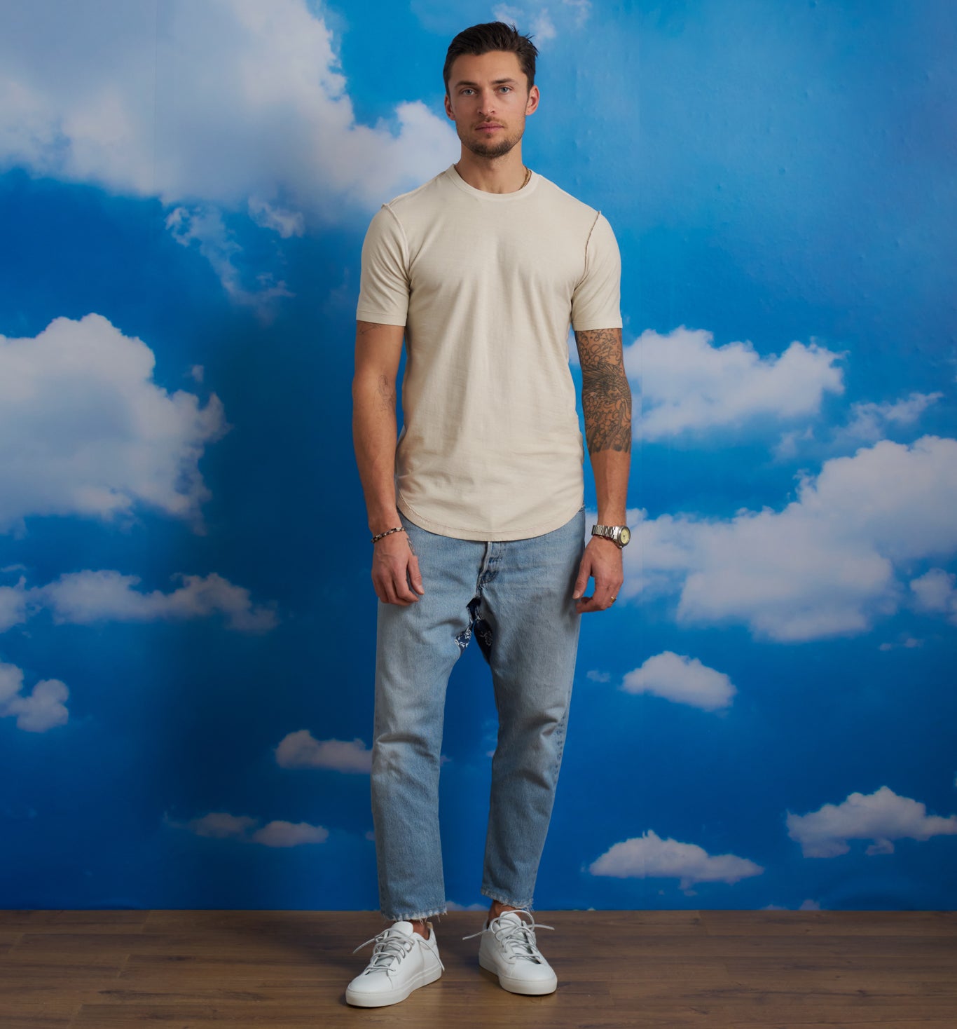 Organic Cotton Inside Out Camisa Crew Pasta