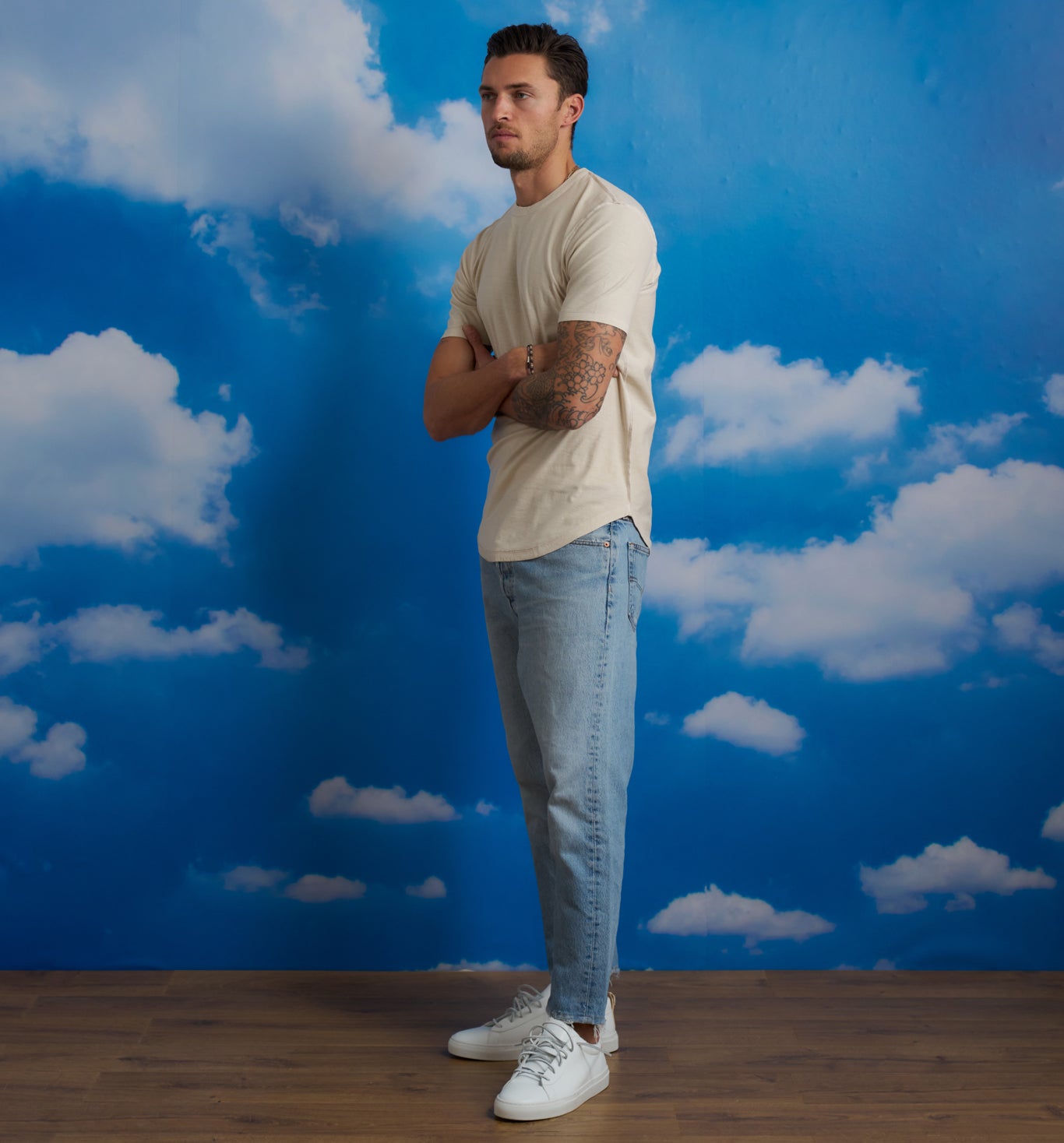 Organic Cotton Inside Out Camisa Crew Pasta