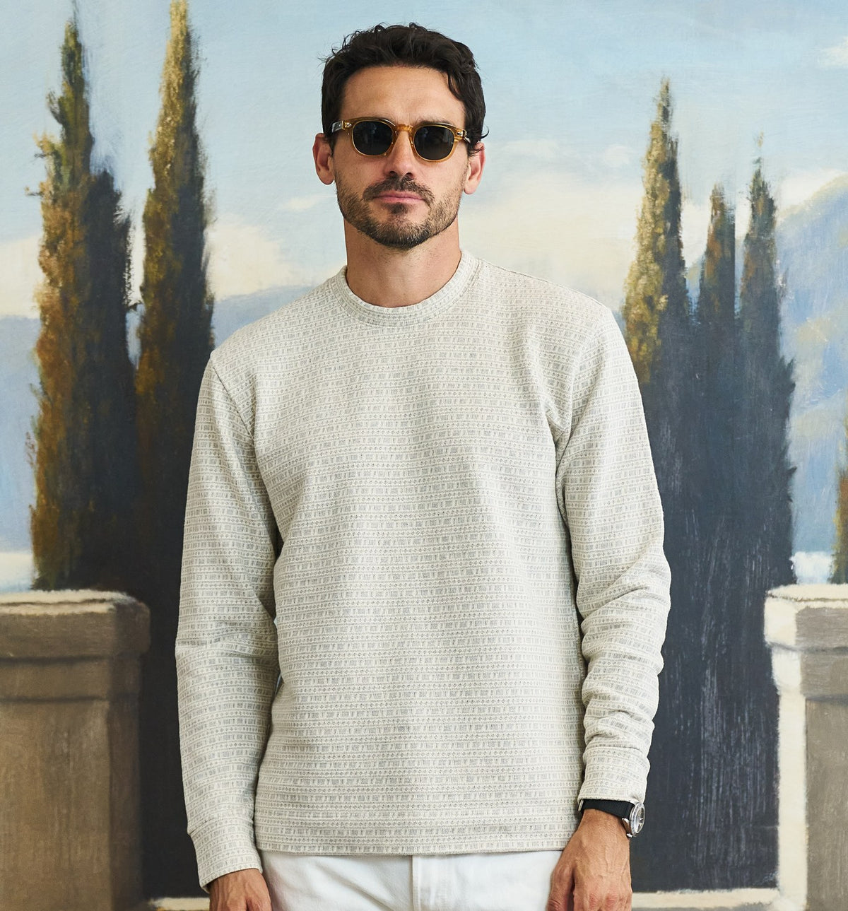 Jacquard Terry Classico Sweatshirt Grey