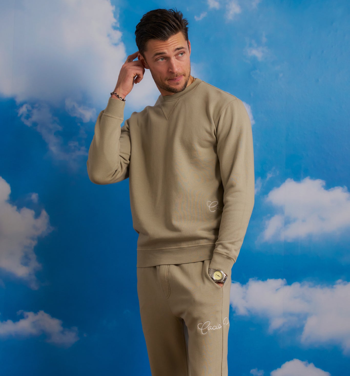 Organic Cotton Logo Crew Sweatshirt Honey