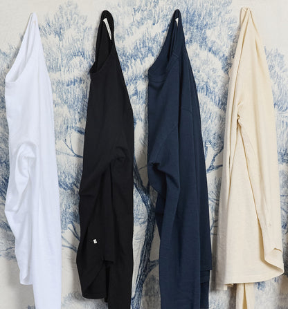 Organic Hemp Cotton L/S Camisa Crew White