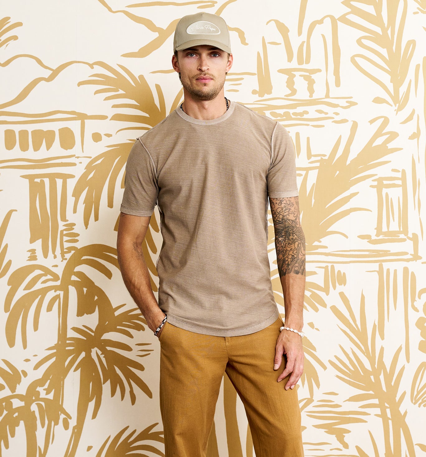 Organic Cotton Inside Out Camisa Crew Bronzo