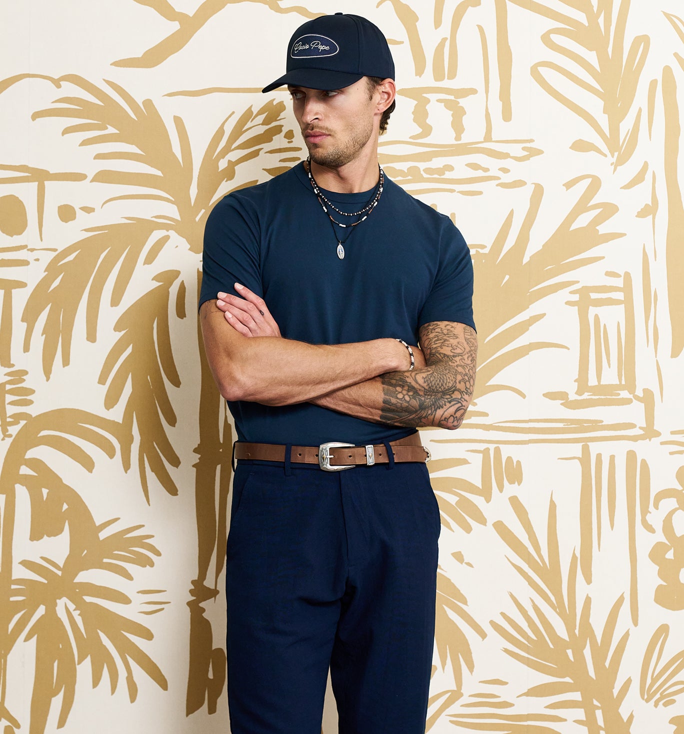 Organic Cotton Camisa Crew Marina