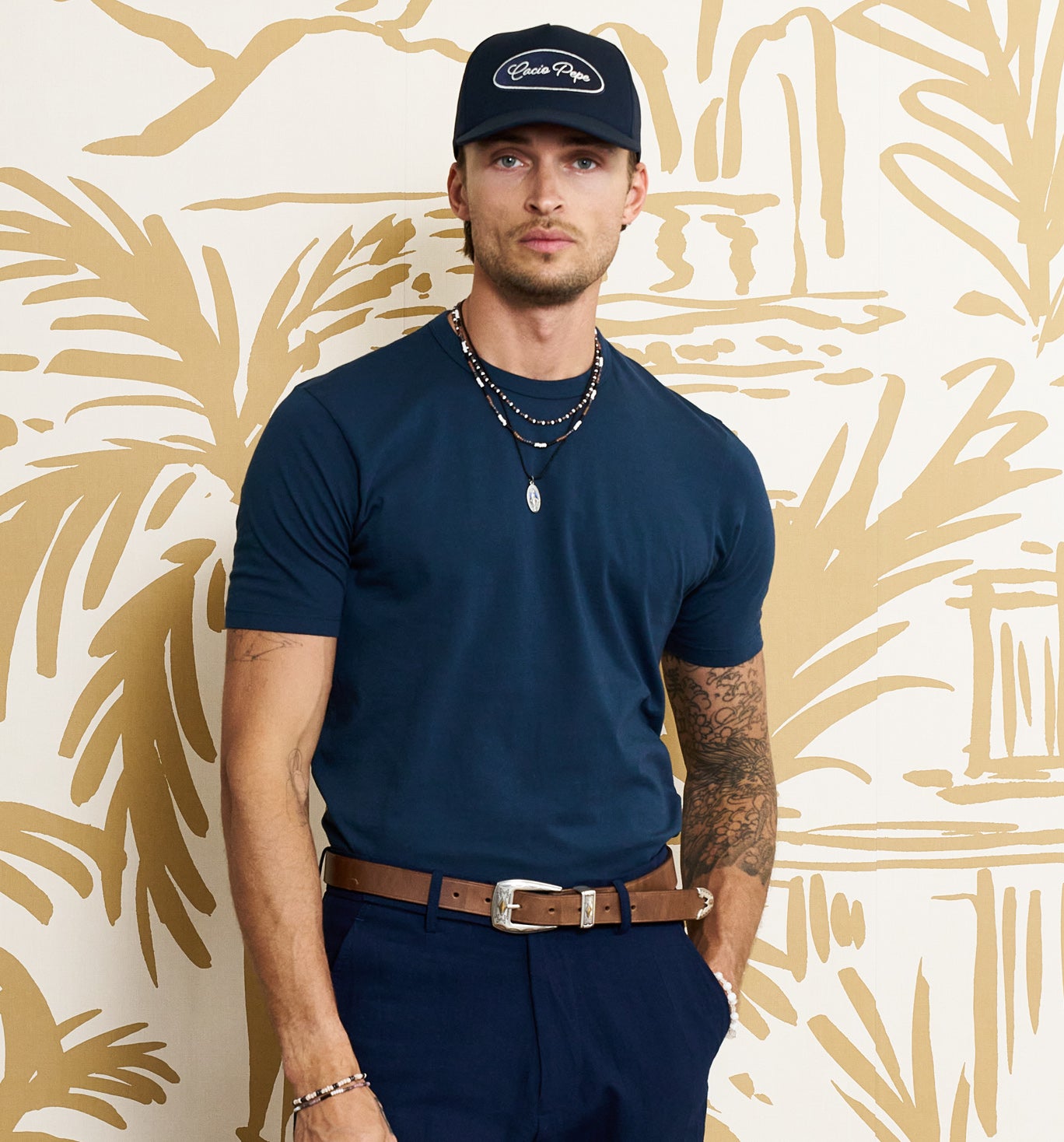 Organic Cotton Camisa Crew Marina