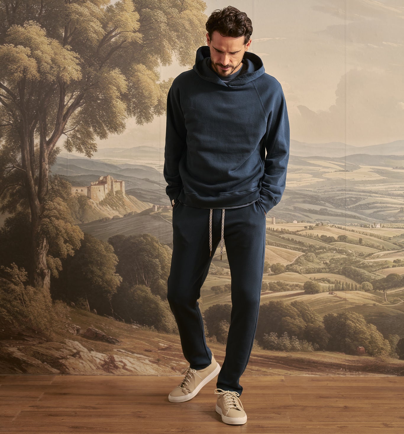 Organic Cotton Raglan Hoody Marina