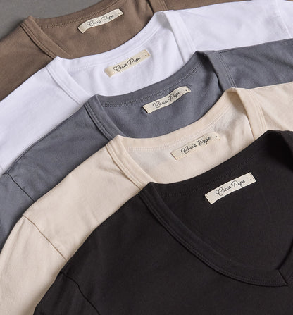 Organic Cotton Camisa V Black