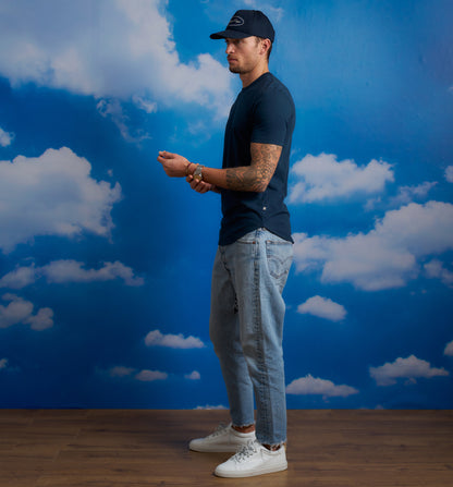 Organic Cotton Camisa Crew Marina