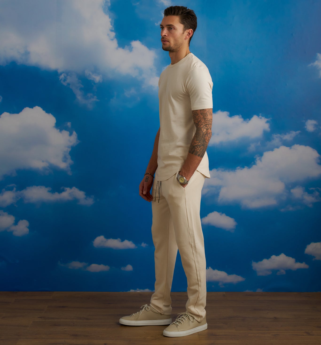 Organic Cotton Chino Sweatpant Pasta