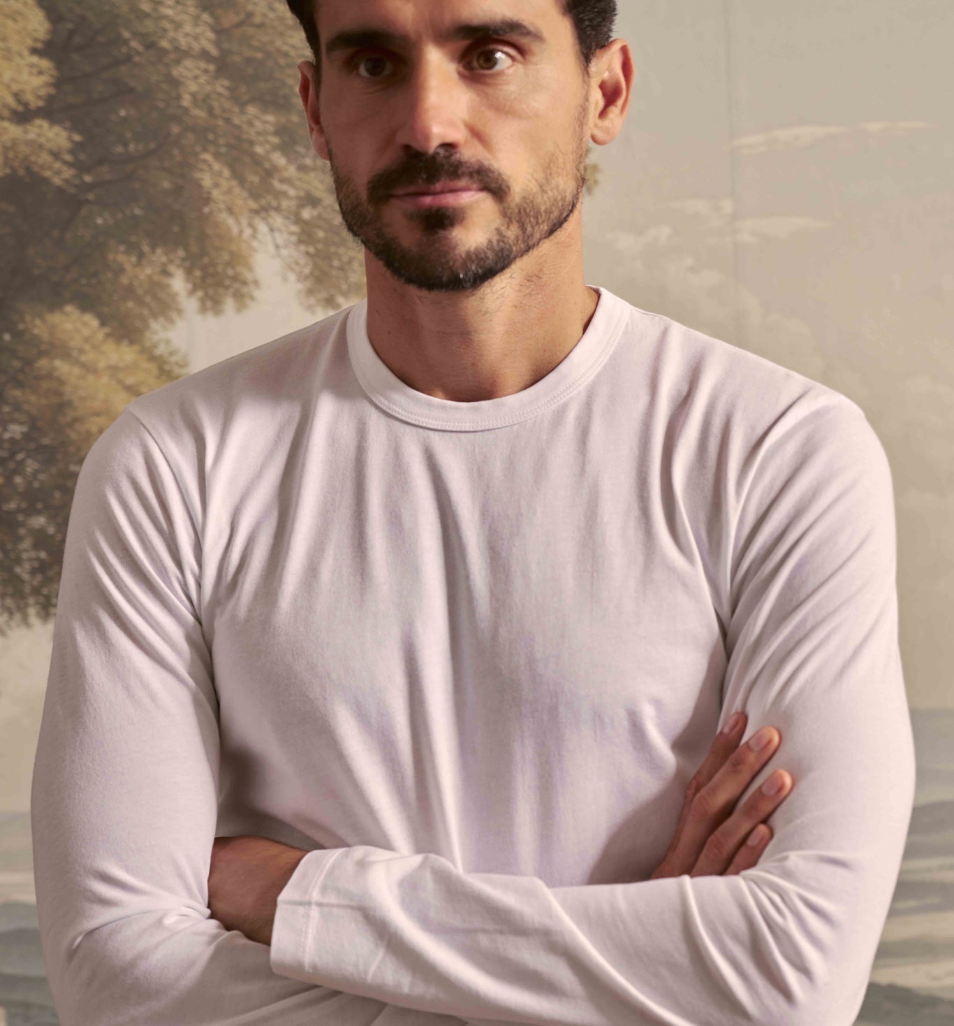 Organic Cotton L/S Camisa Crew White