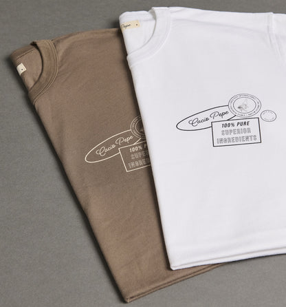 Organic Cotton Patch Print Camisa Crew Bronzo