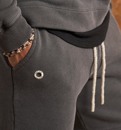 Organic Cotton Patina Sweatshort Faded Black