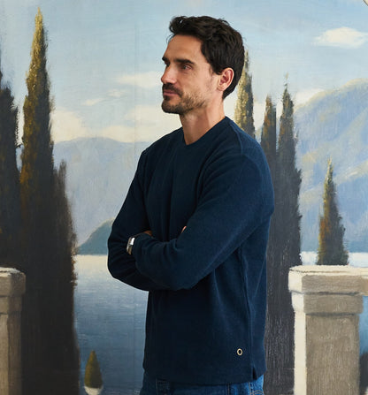 Organic Cotton Reverso Terry Classico Sweatshirt Marina