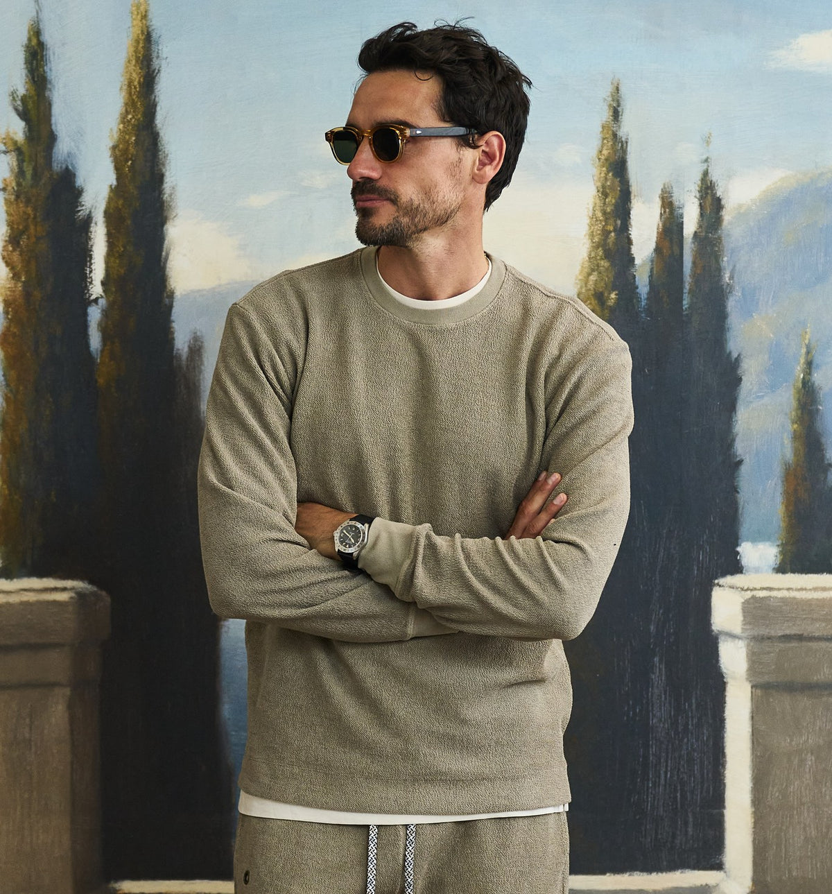 Organic Cotton Reverso Terry Classico Sweatshirt Honey