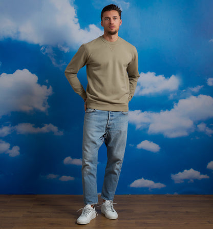 Organic Cotton Crew Sweatshirt Honey