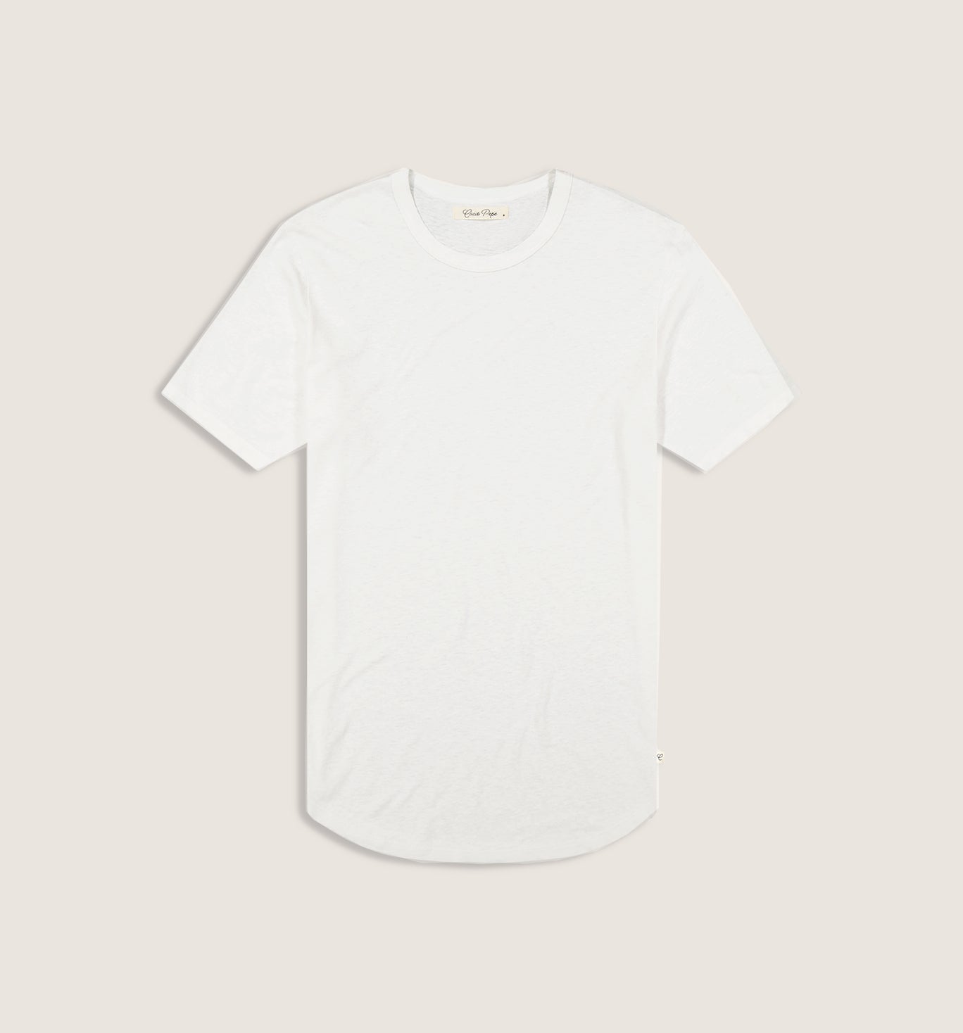 Organic Hemp Cotton Camisa Crew White