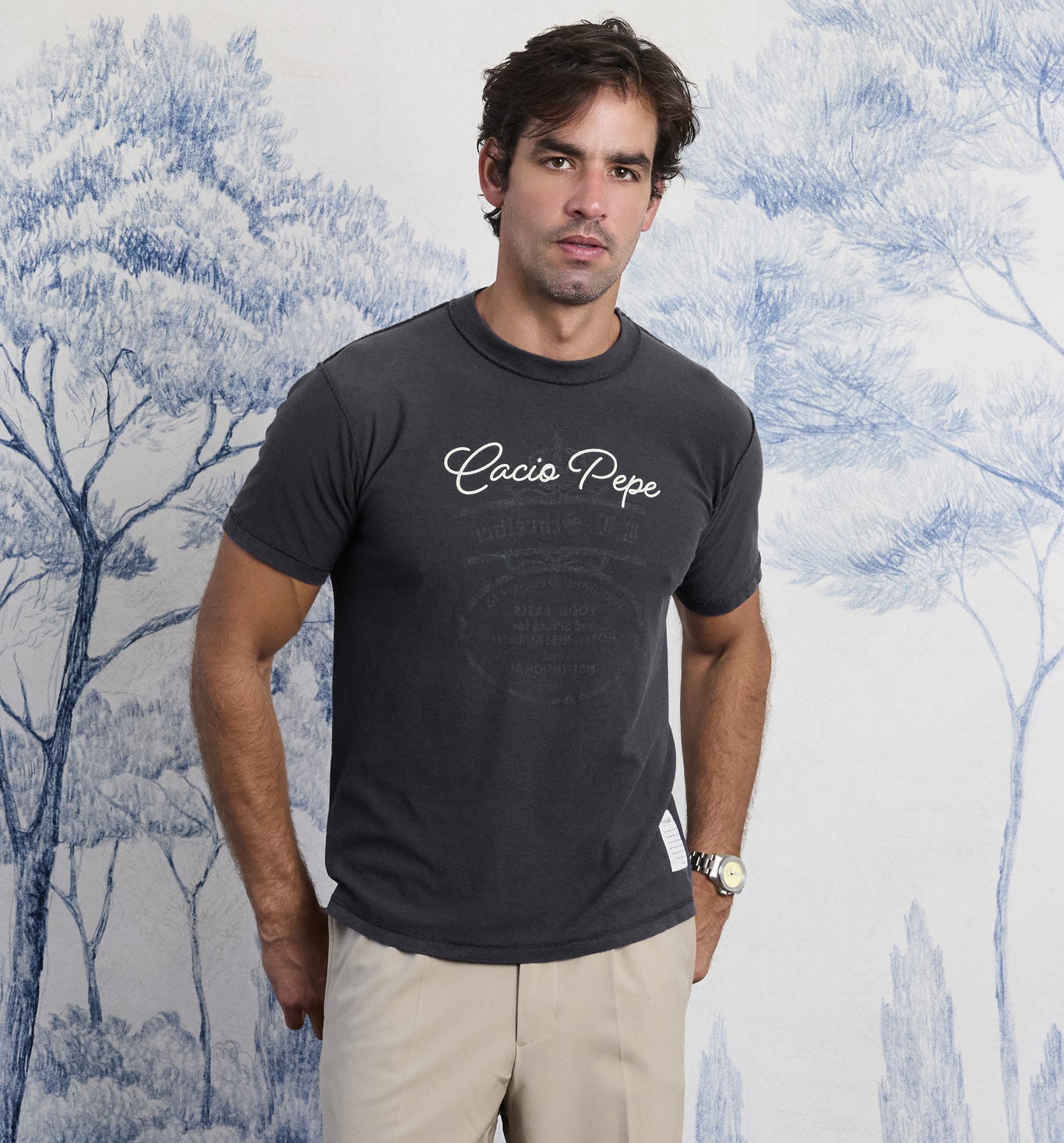 Overdyed Vintage Logo Tee Black