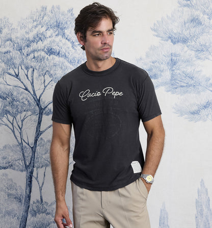 Overdyed Vintage Logo Tee Black