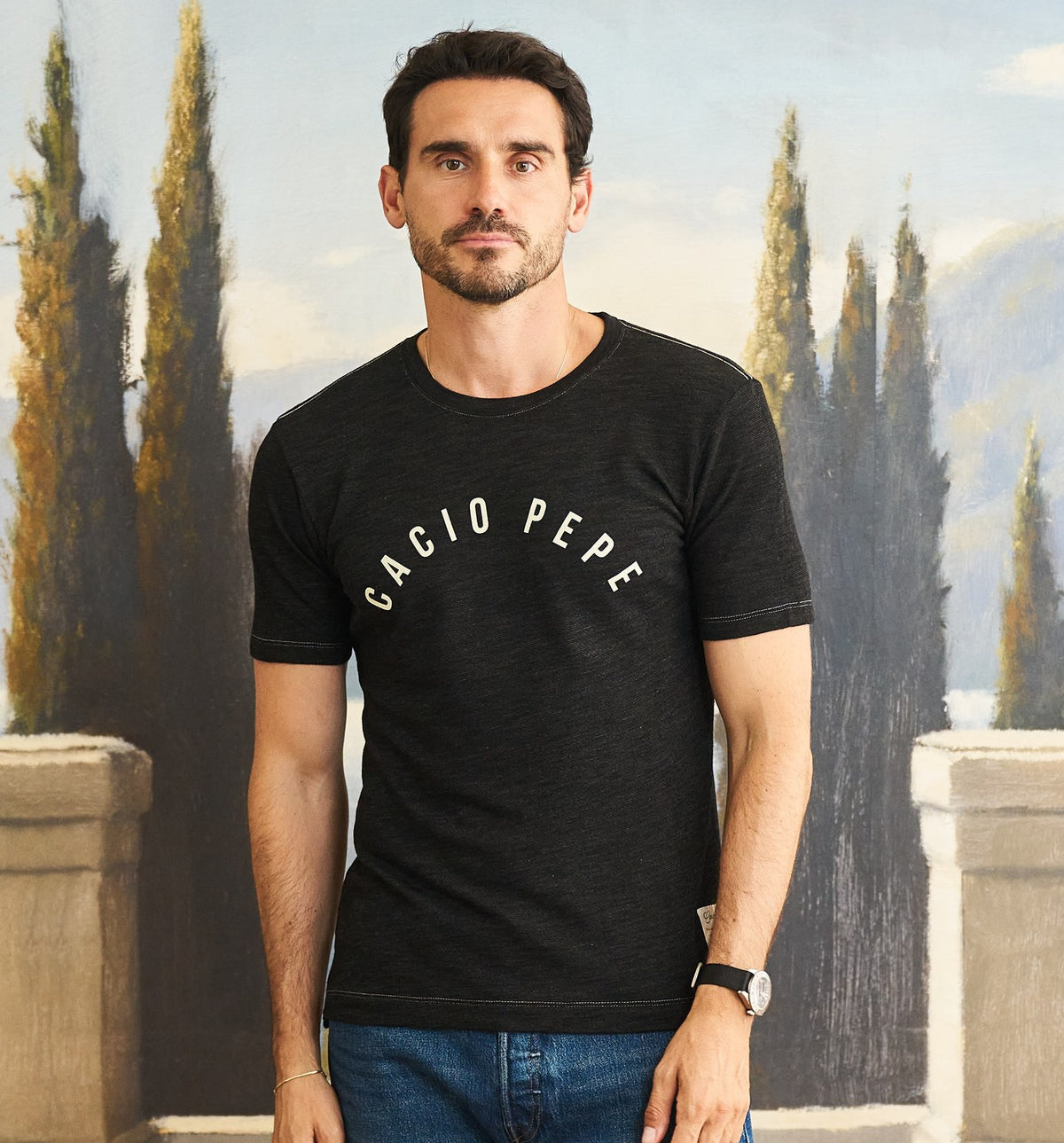 Overdyed Deadstock Arch Logo Classico Crew Black