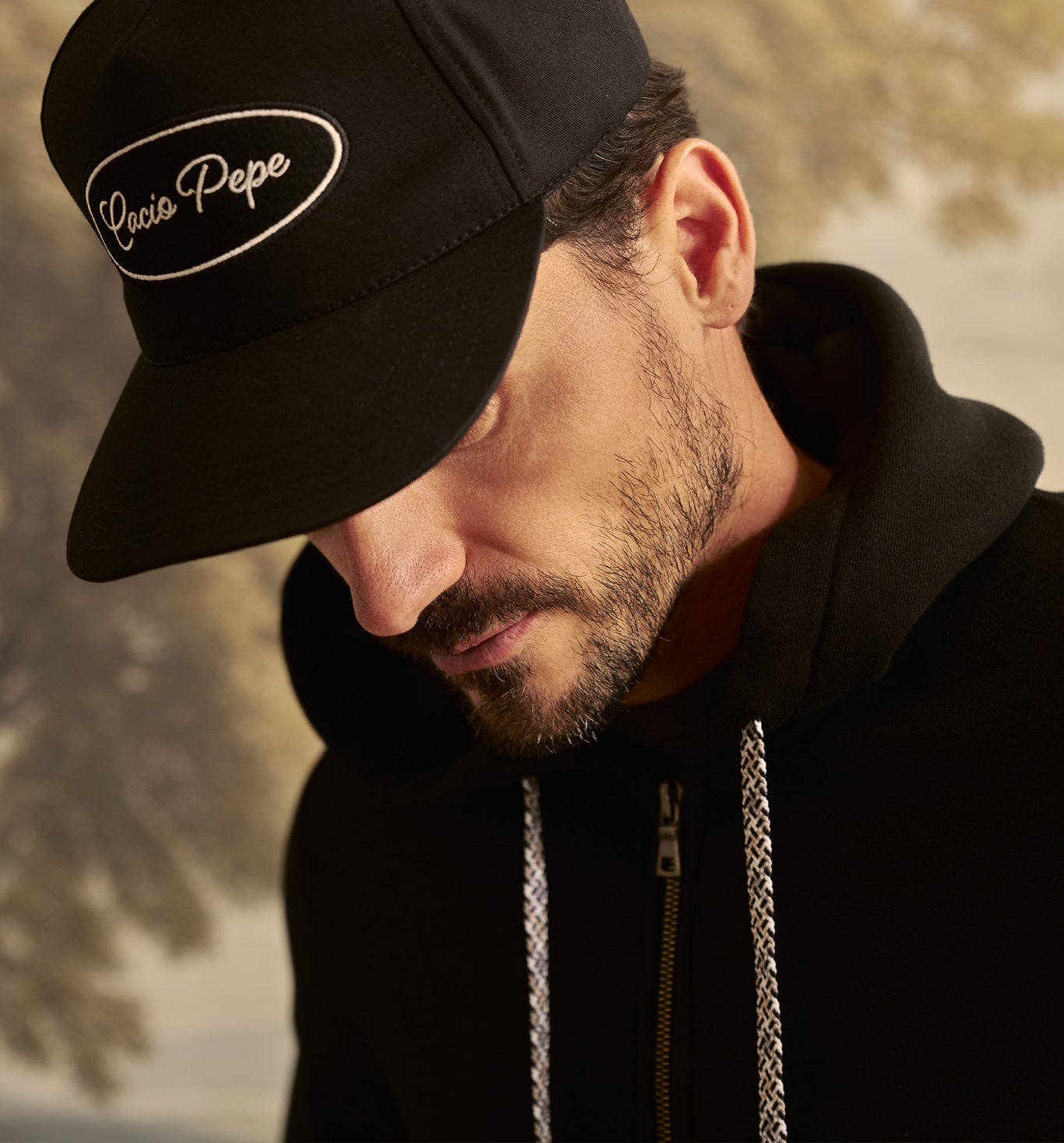 Organic Cotton Zip Hoody Black