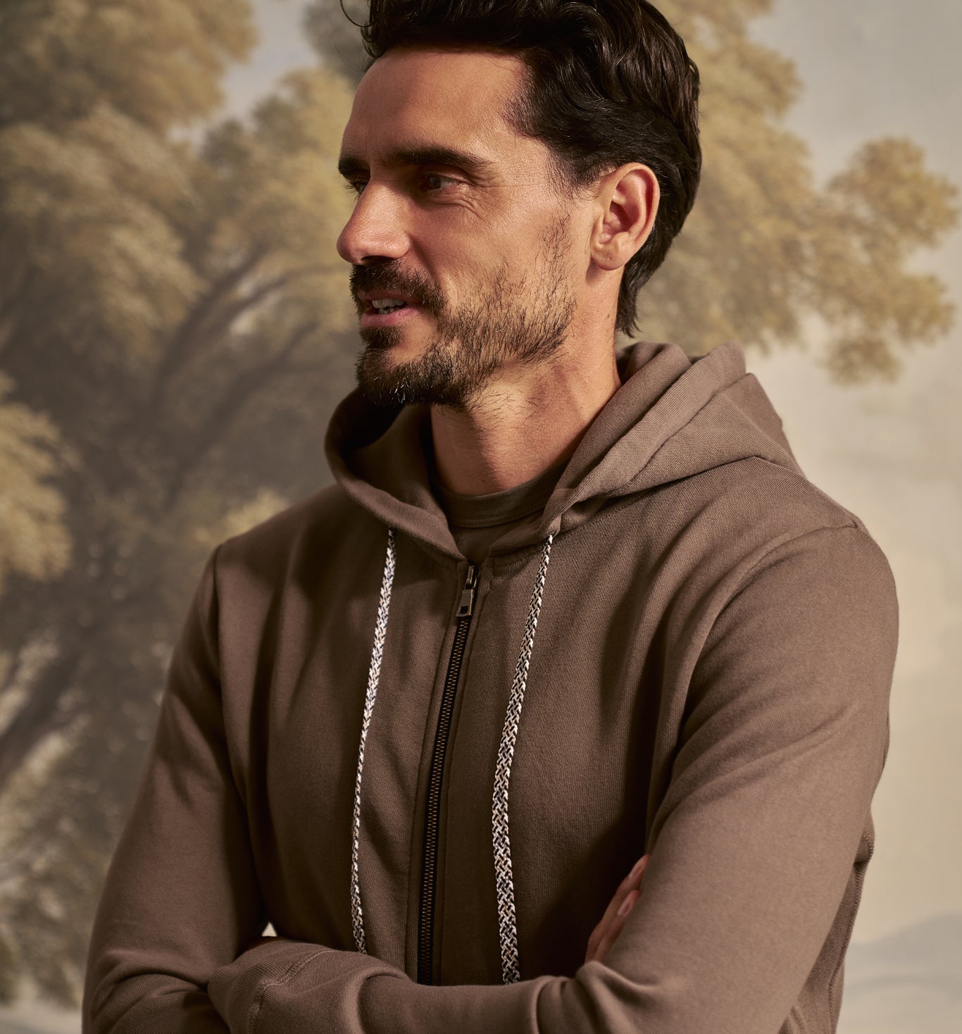 Organic Cotton Zip Hoody Bronzo