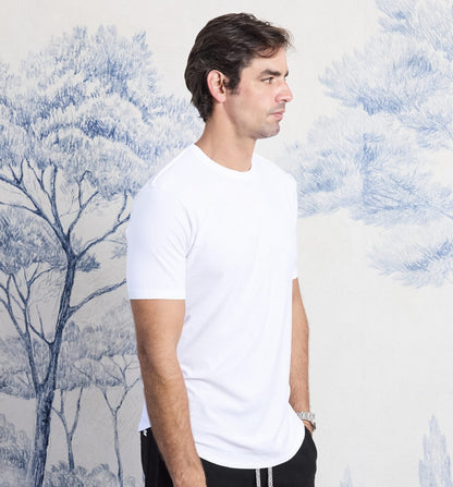 Organic Cotton Inside Out Camisa Crew White