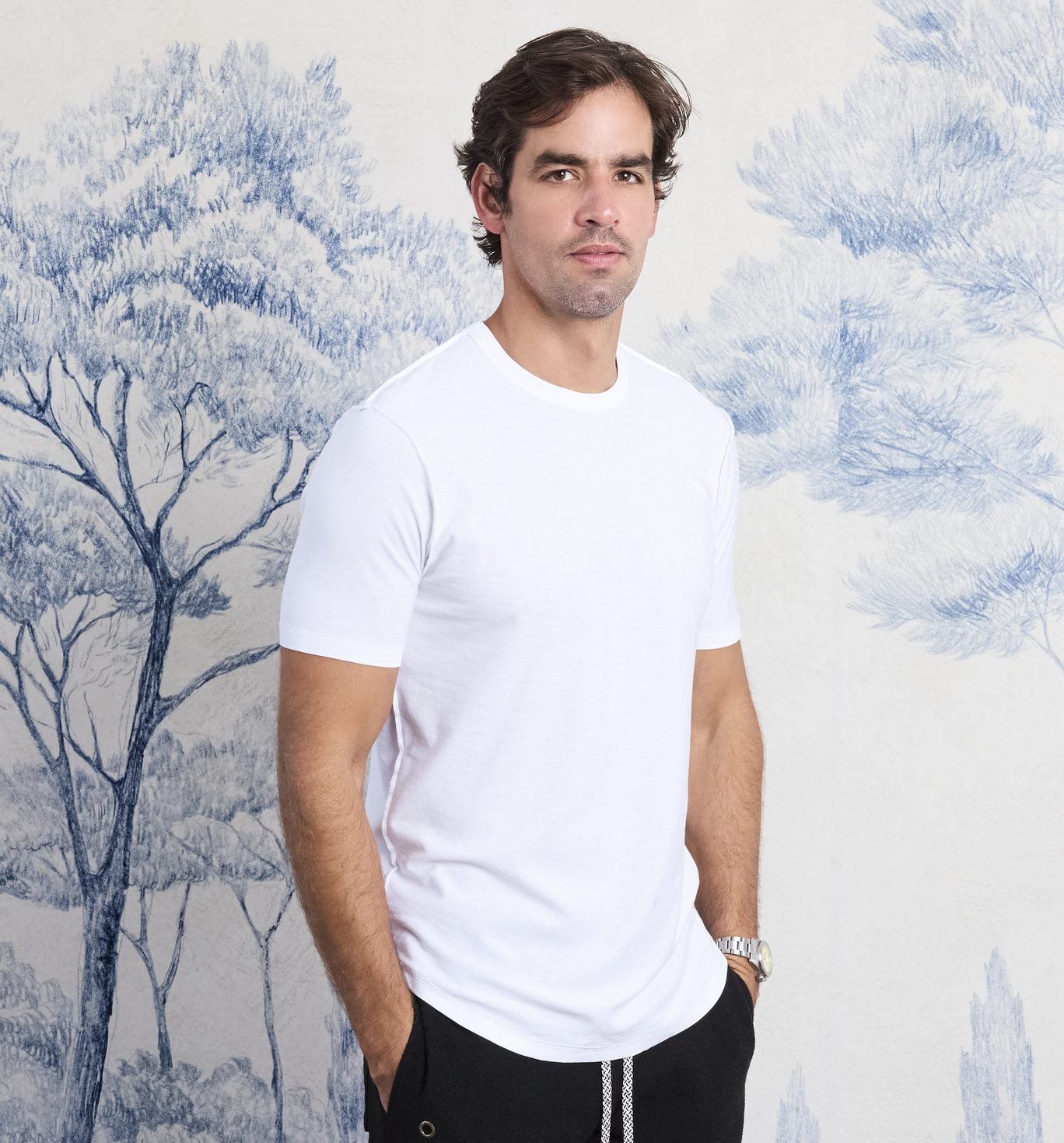 Organic Cotton Inside Out Camisa Crew White