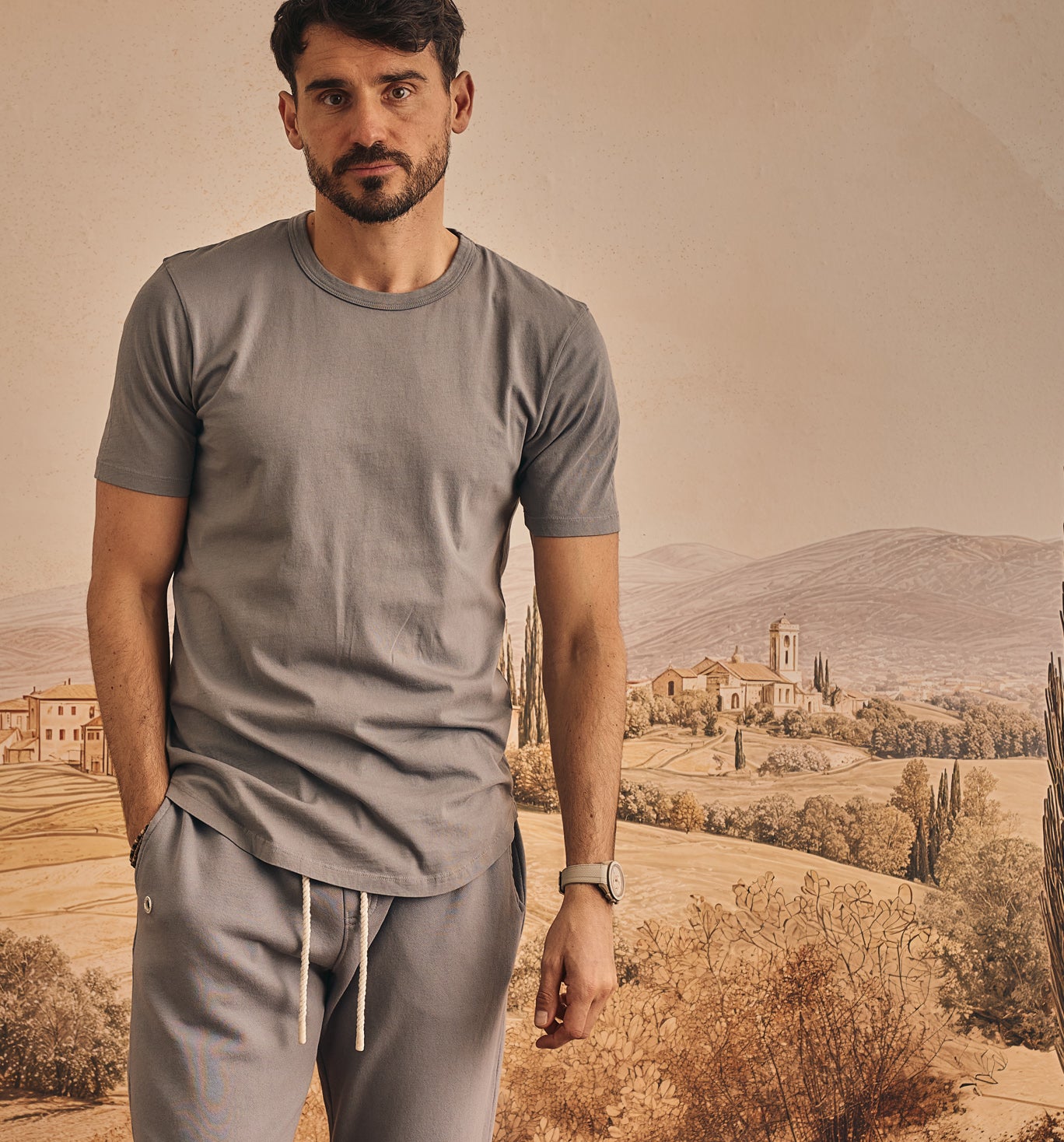Organic Cotton Camisa Crew Slate