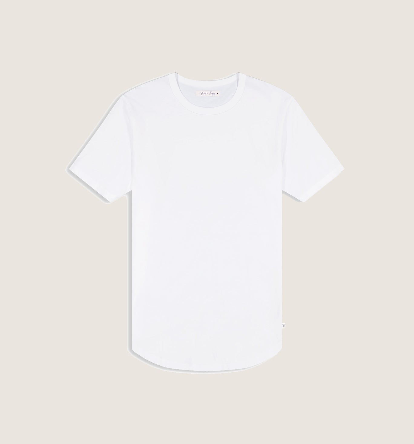 Recycled Poly Blend Camisa Crew White