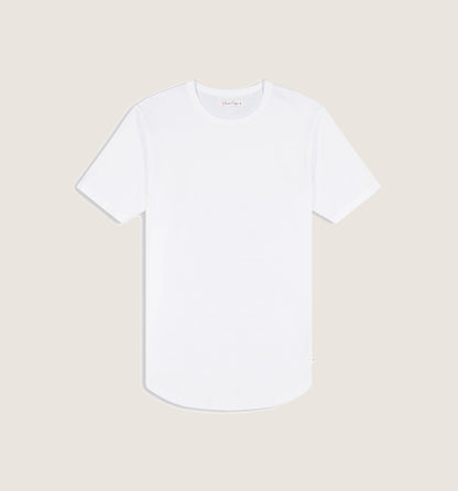 Recycled Poly Blend Camisa Crew White