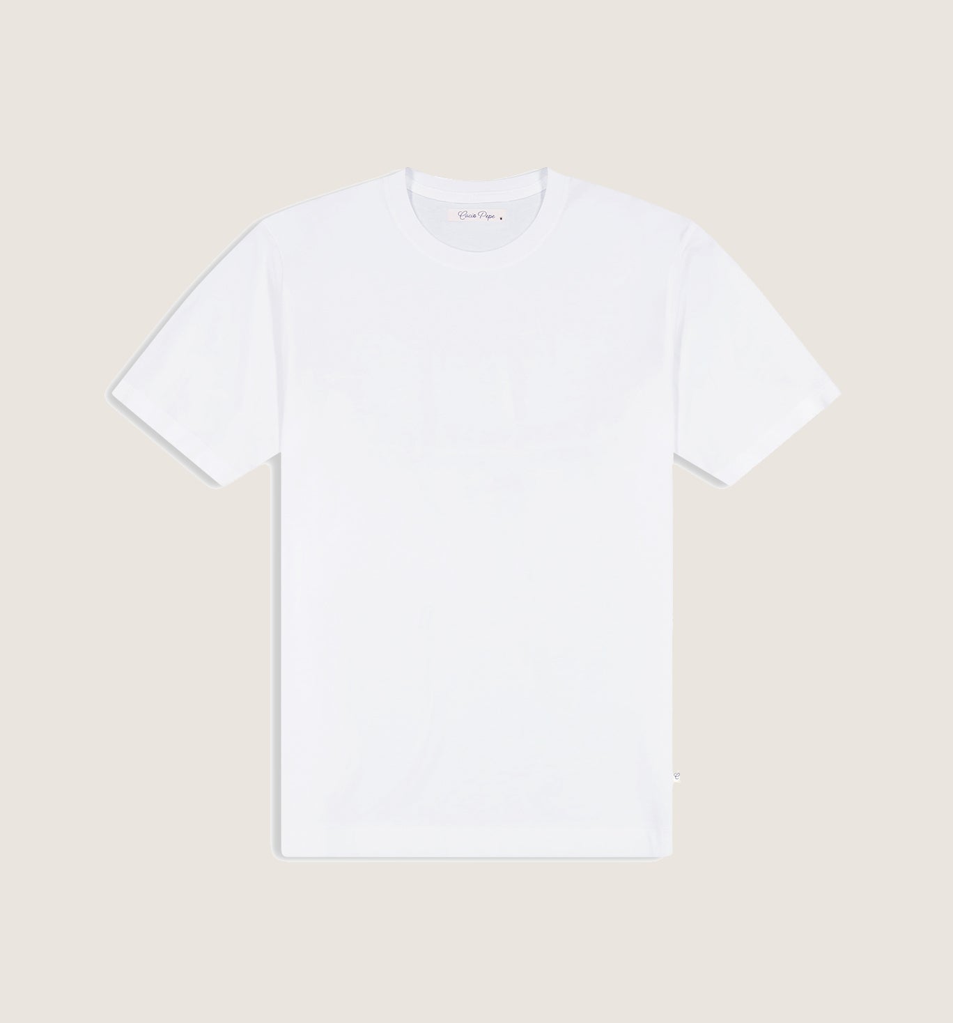 Recycled Poly Blend Classico Crew White