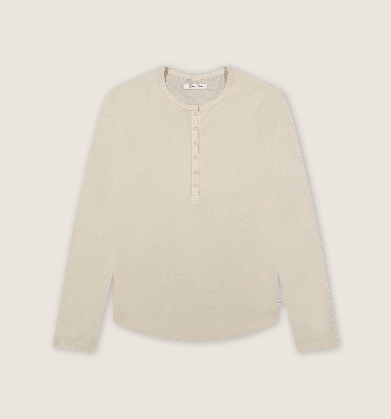 Organic Hemp Cotton L/S Camisa Henley Pasta