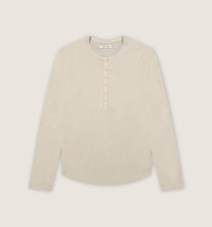 Organic Hemp Cotton L/S Camisa Henley Pasta